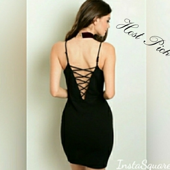 Dresses & Skirts - 2X HP 2/27!!! Little Black Lace Up NWT